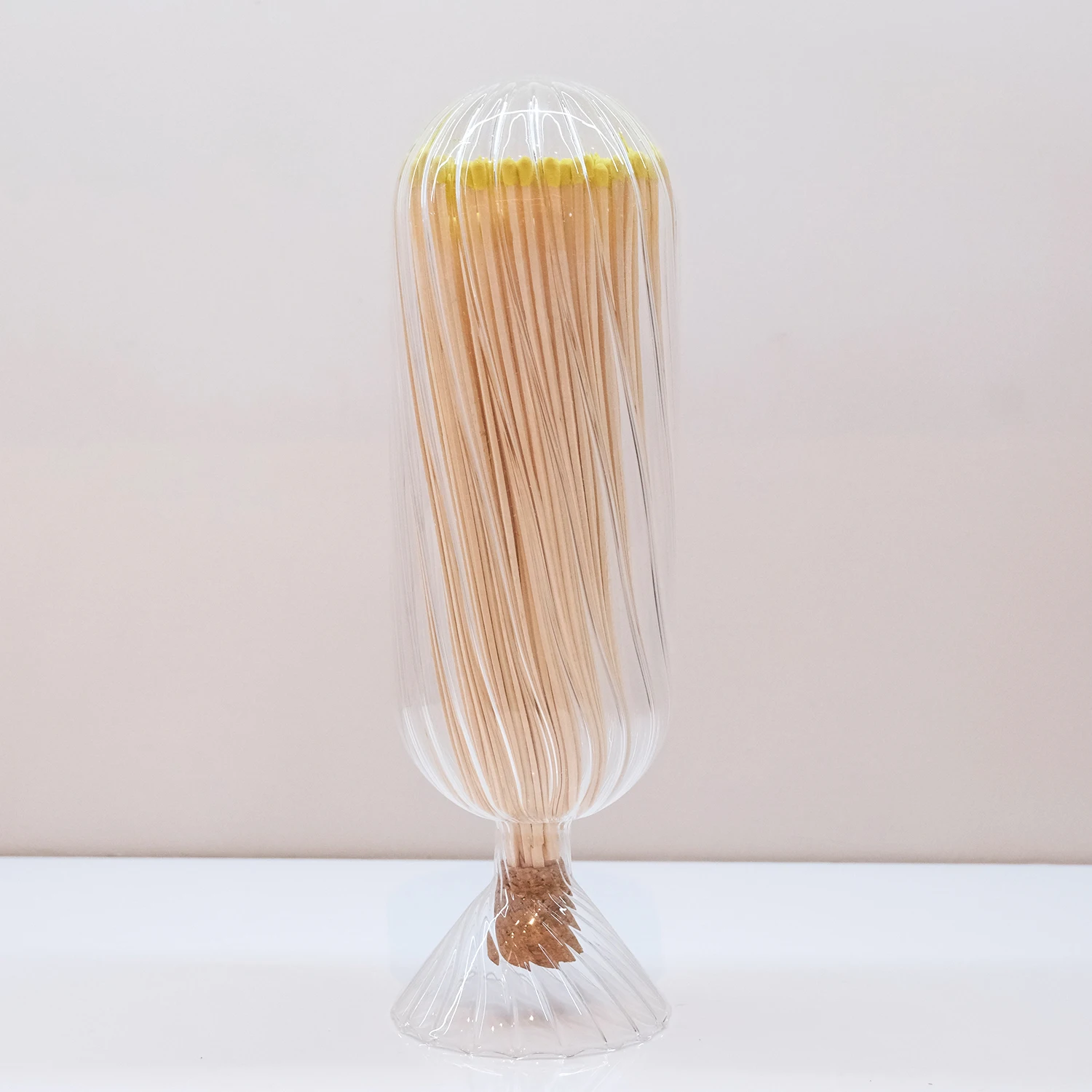 Wholesale Customized Match Decorative Custom Logo  Wooden Stick Glass Bottle Of wood matches  in bulk with cork