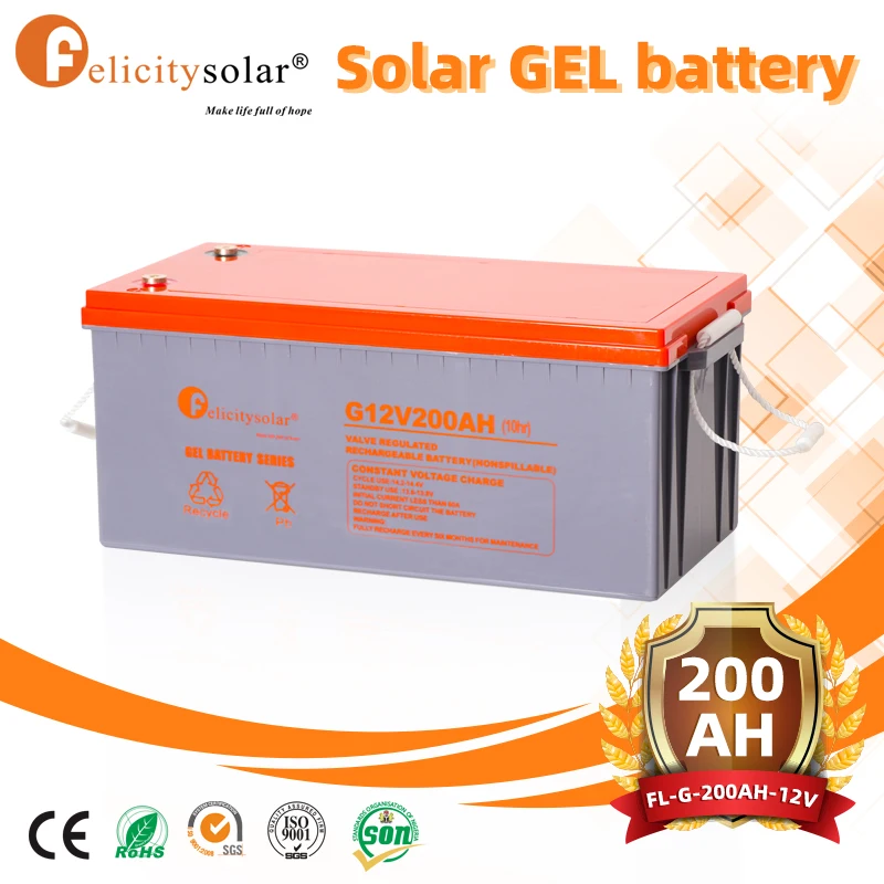 Gel Battery 12v 200ah Solar Storage System Photovoltaic 5kw 10kw Home Solar Power Kit
