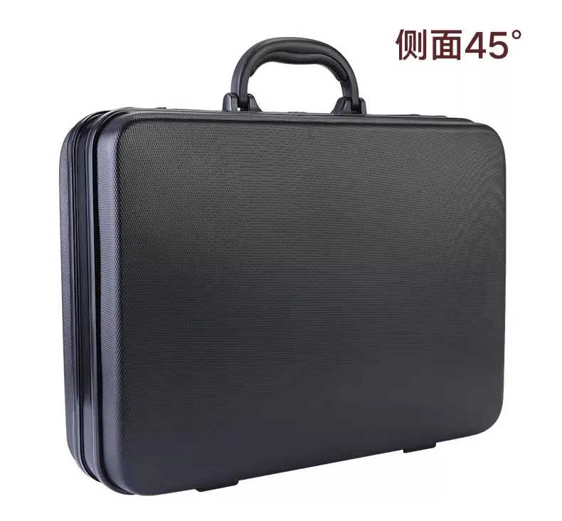 WETRUST 16' inch Black Dark Red Document Organizer Hard Case Storage Laptop Briefcase suitcase