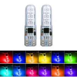 Automotive LED width indicator T10 silicone 5050 6smd remote control RGB