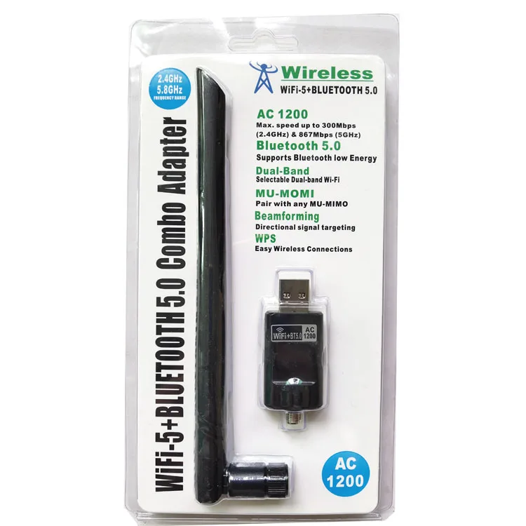  Usb wifi адаптер AC 1200M BT 5 0 dual band 2 4G/5