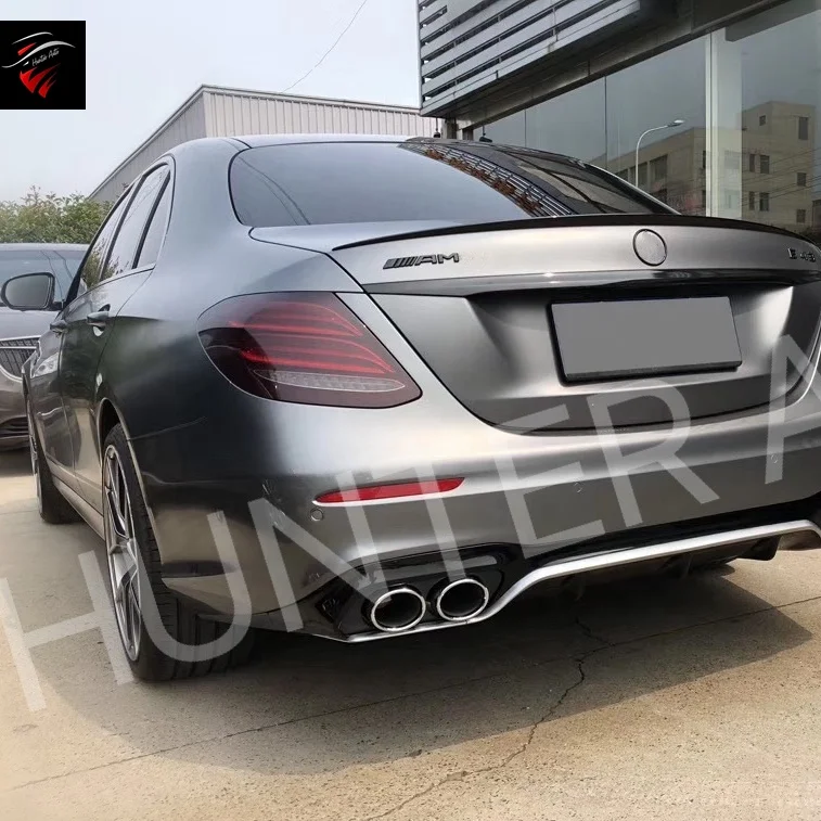 Фабрика AMG стиль задний диффузор с выхлопная система для Mercedes-benz E-CLASS W213 E200/300/320 подходит E53