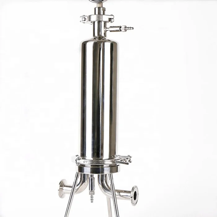 Stainless Steel Single Round Cartridge Filter Housing For Vodka