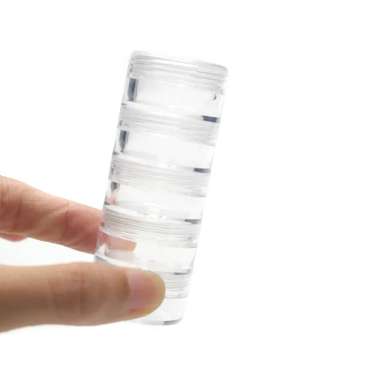 10 gram 10g multilayered cosmetic stackable powder jar cheap mini clear jar 5g 5layers for each set