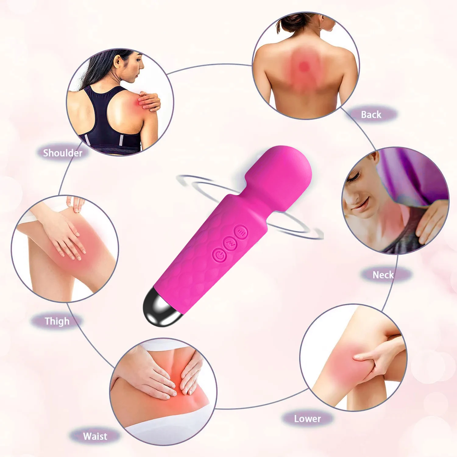 Masturbation Clitoral Pleasure Rechargeable G Point Finger Stick Massage Wand Rose Sex Toy Vibrator For Women
