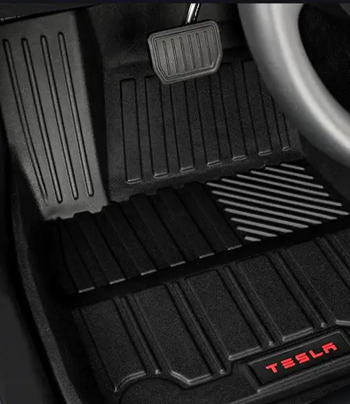 MH Factory Customized Tesla Model 3 Floor Mats Set All Weather Nonslip 2014-2017 3D Universal Black Rubber Back Seat  Floor Mat