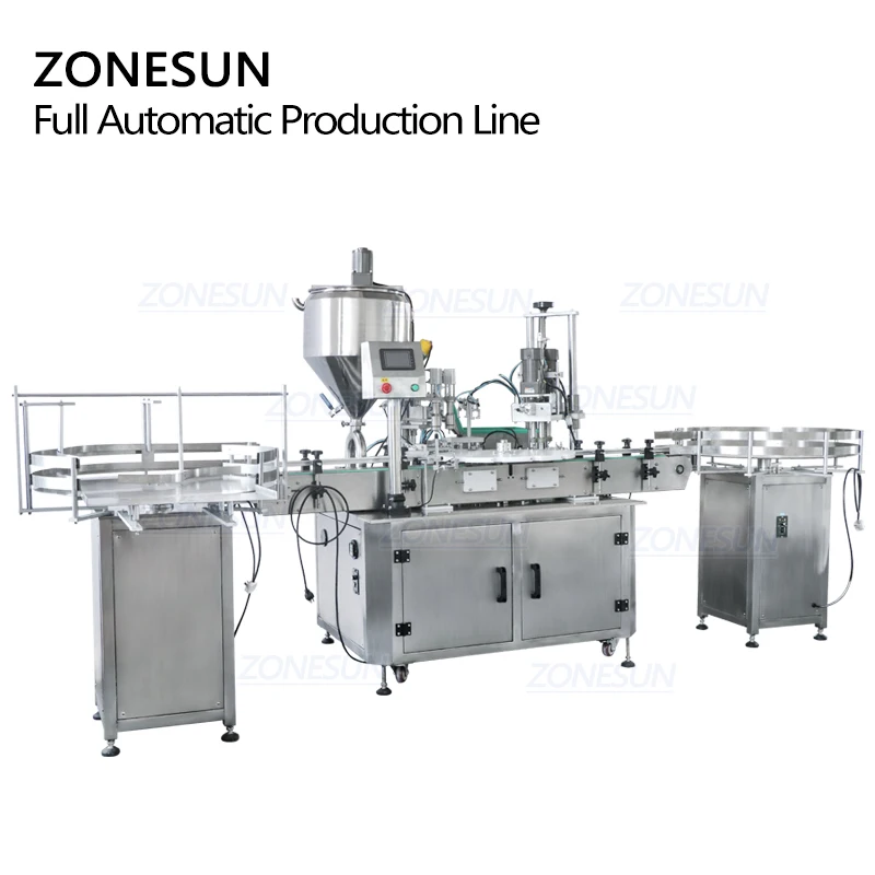 ZONESUN ZS-FAL180A4 Essential Oil Automatic Water Bottle Filling And Capping Machine For Small Bottle