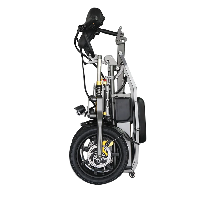 14inch Fat Tire Folding Fast Portable 3 Wheel Sports E Bike  Electric MTB Bicycle For Adults Kids