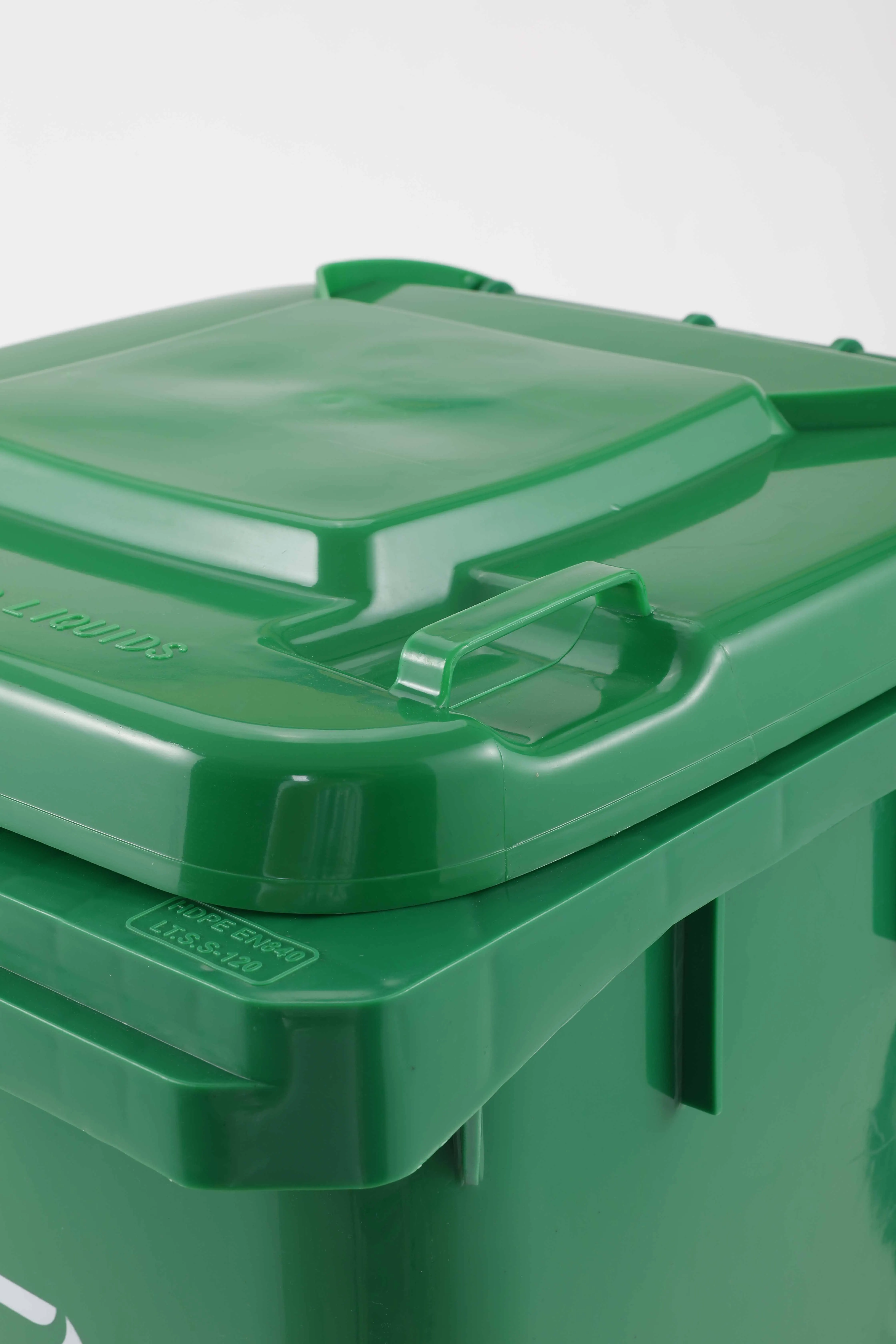 120L customized rectangular sanitary plant dust bin recycling big capacity small outdoor garbage can