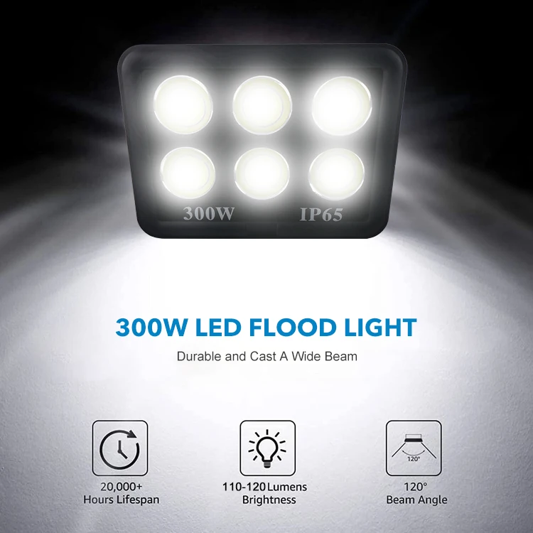 High Temperature Resistant IP65 50W 100W 150W 200W 250W 300W 400W 500W 600W Stadium Lighting COB Led Flood Light