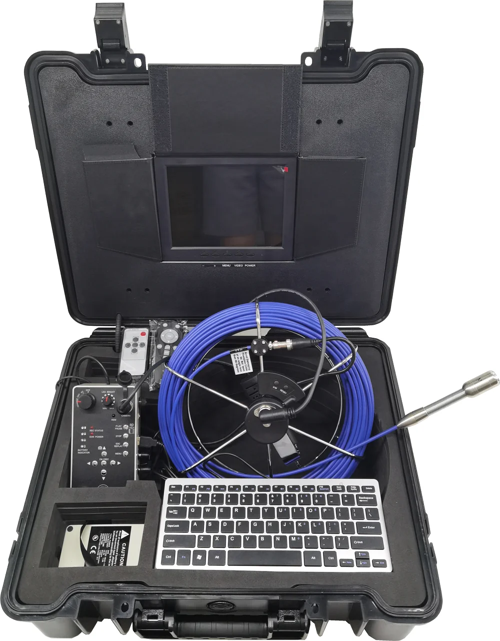 Vicam 20M 50M Sewer Drain Pipe Inspection Camera 8inch Screen 23mm Industrial Endoscope Camera Depth Counter Sewer Cameras