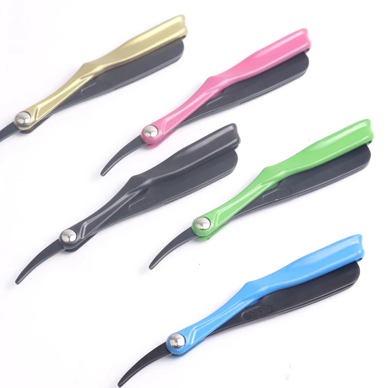 Wholesale Stainless Folding Replacement Blades Shaving Knife Straight Barber Single Edge Barber Use Custom Logo Straight Razor