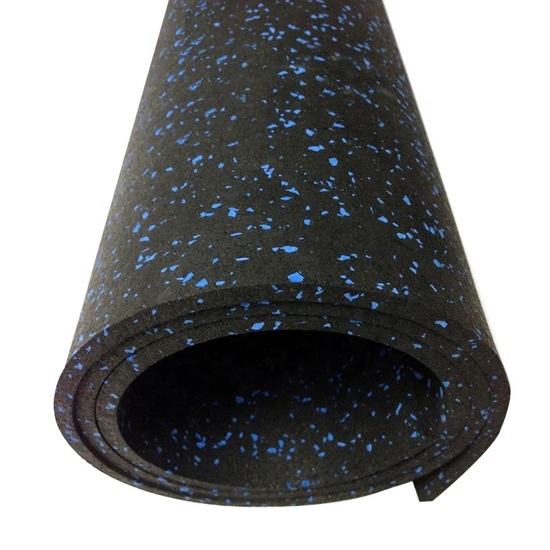 High quality anti slip Eco Friendlyrubber roll matcoin rubber sheet roll6mm rubber gym roll matgym rubber flooring roll