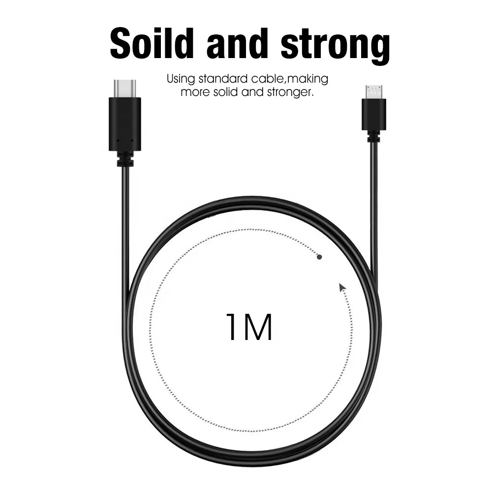 
OTG Type C Micro USB Adapter USB Type-C to Micro-B 2.0 Male Charging Cable for Samsung 1m Micro Usb Type c 3.1 charger 