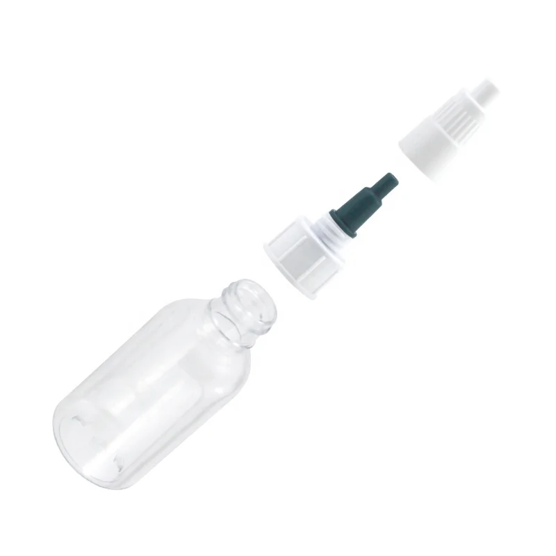 Empty Plastic Transparent 30ml 60ml Pet Ear Cleaning Dogs Cats Ear Mite Skin Care Face Eye Cream Serum Squeeze Dropper Bottles