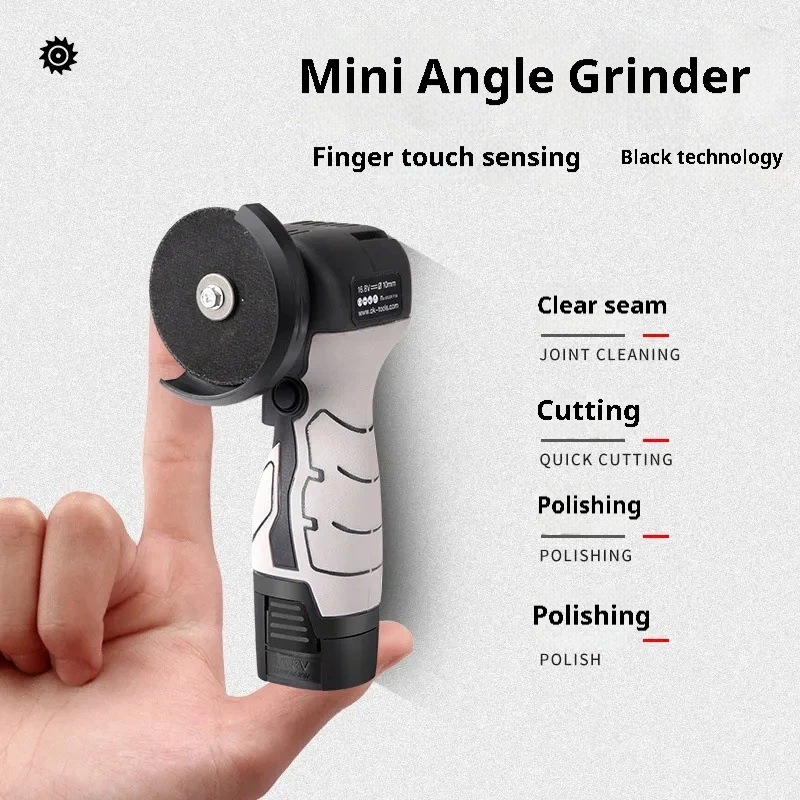Ultra-Small Portable Mini Angle Grinder 115mm Cordless Disc with Slide Switch Manual Grinding and Cutting Machine
