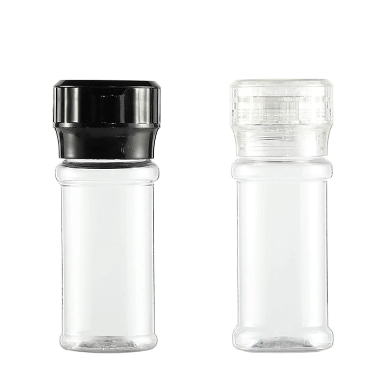 Hot Products 80Ml 90Ml 100Ml 250Ml 225Ml Salt Mill Plastic Spice Bottle Pepper Spice Jars Grinder Mill Set For Kitchen