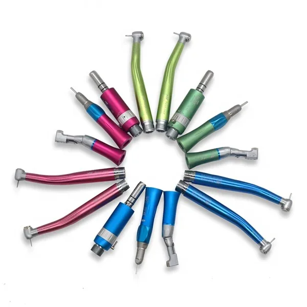 New Stype All Size Portable Colorful Air Turbine Dental High And Low Speed  Handpieces Set