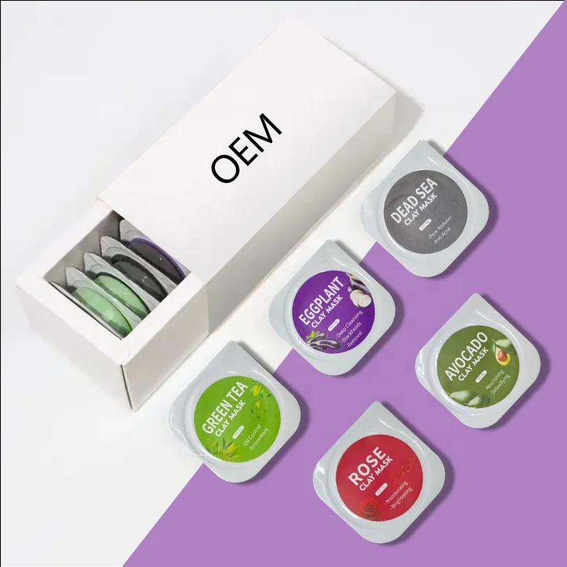 Pink Clay Mask Oil Control Clay Stick Mask Brightening Nourishing Colorful Spa One Time Use Clean And Shrink Pores Face Clay Mas