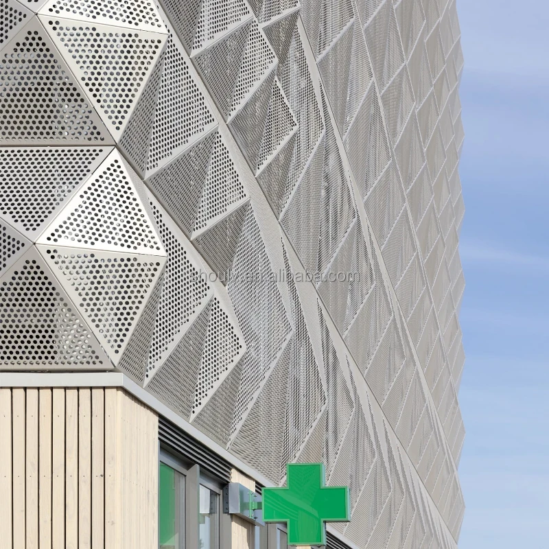 Creative building external customized aluminum 3d wall cladding