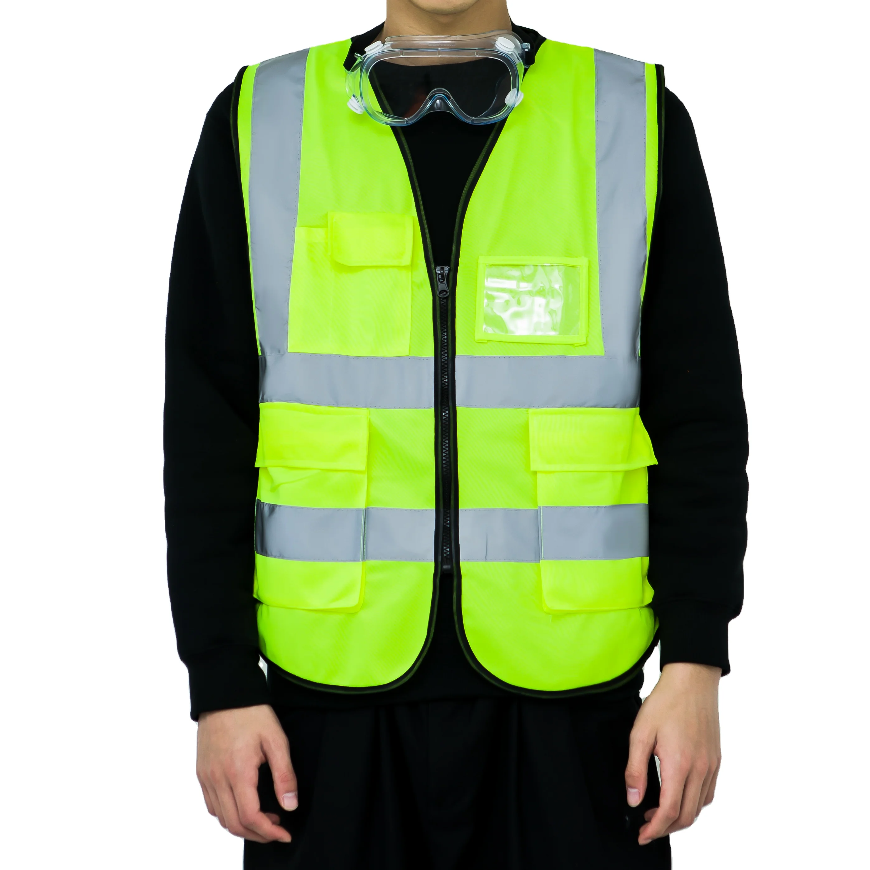 Custom hi vis workwear vest safety jacket reflective safety vest