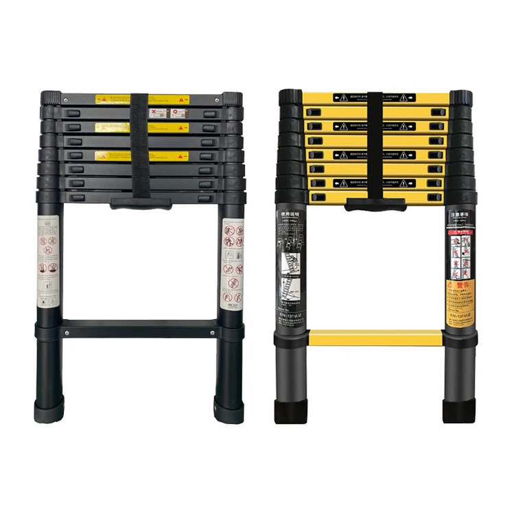 8.5FT Telescopic Ladder 9 step Aluminum Extension Ladders Lightweight Collapsible Telescoping Ladder Bag for RV TL