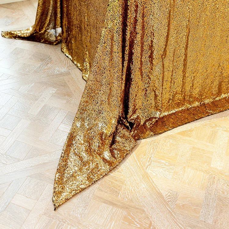 Round Rectangle Square 100% Polyester Shiny Table Cloth,Sparkle Glitter Sequin Tablecloth for Wedding party