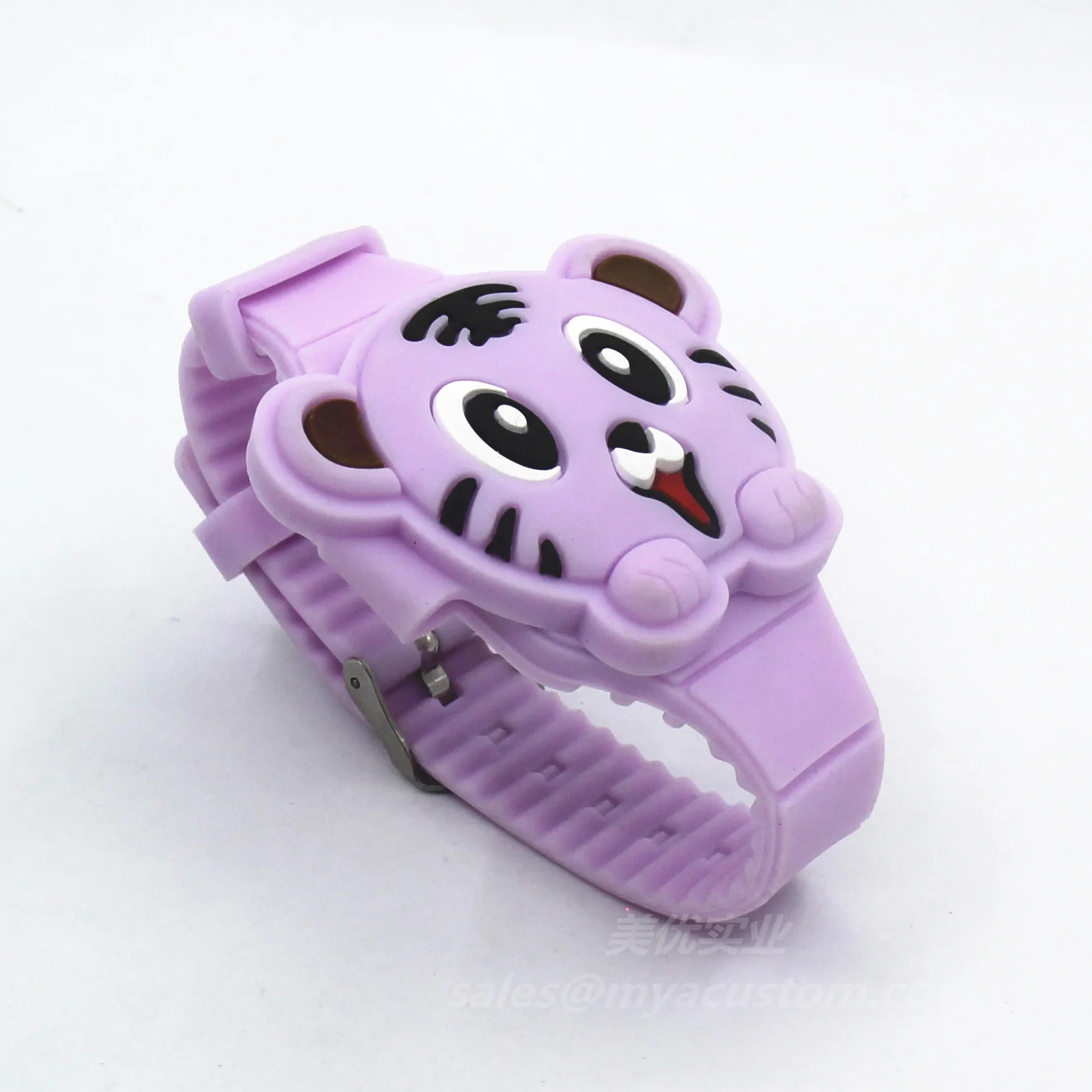 Cute Tiger shape LED Silicone Rubber  Digital Watch For Child animal shape bracelet kid watch