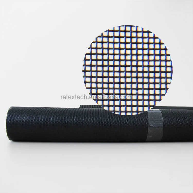 Manufacturer ready to ship 18X16 mesh black 1m*100m in rolls window screening mosquito netting door bug net