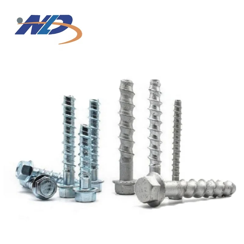 OEM Hexagonal flange concrete thread self-cutting repeated installation easy to remove cement anchor without expansion stress