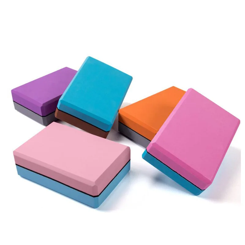 Upgrade Logo Printed High Quality Massage Eva Material Black Yoga Blocks