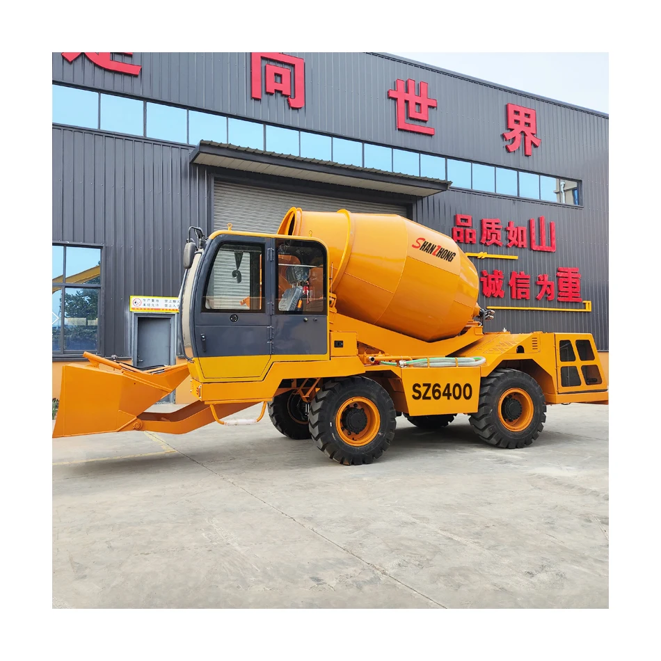 Китайский Shanzhong мобильный Бетономешалка SZ6400 4WD 6.0cbm дизельный самозагружаемый