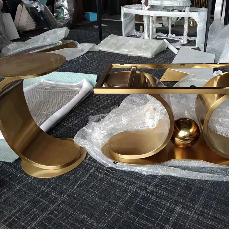 Современные роскошные золотые ножки Прямоугольный Обеденный декор стеклянные столы Столы из Нержавеющей стали для мероприятий свадебных банкетных