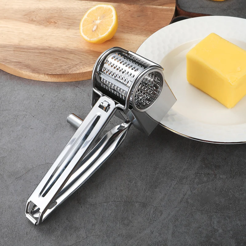 Amazon top seller multi-function Household kitchen accessories stainless steel professional cheese grater rotary cheese grater