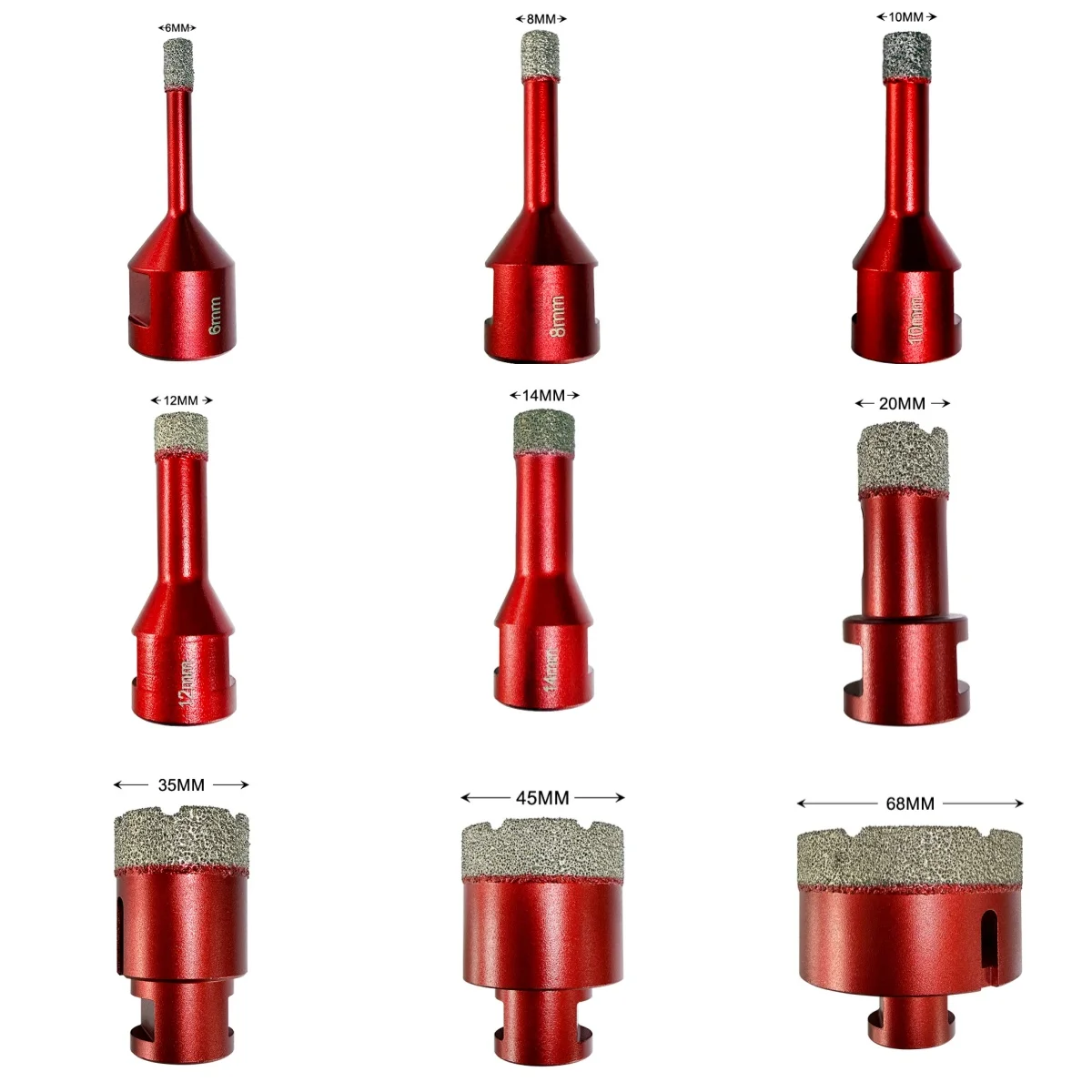 Royal Sino M14 Thread Vacuum Brazed Core Drill Bits Hole Saw Drilling Cutter Diamond Drill Bit for Porcelain Tile Marble