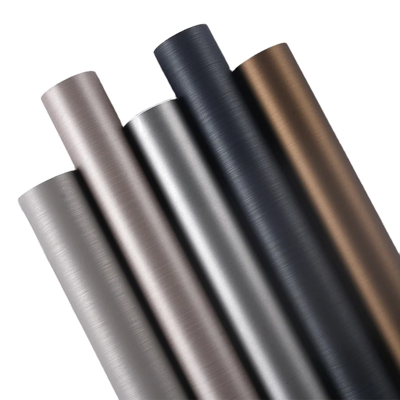 High-grade PVC decorative film brushed metal pvc foil for Vacuum Membrane Press