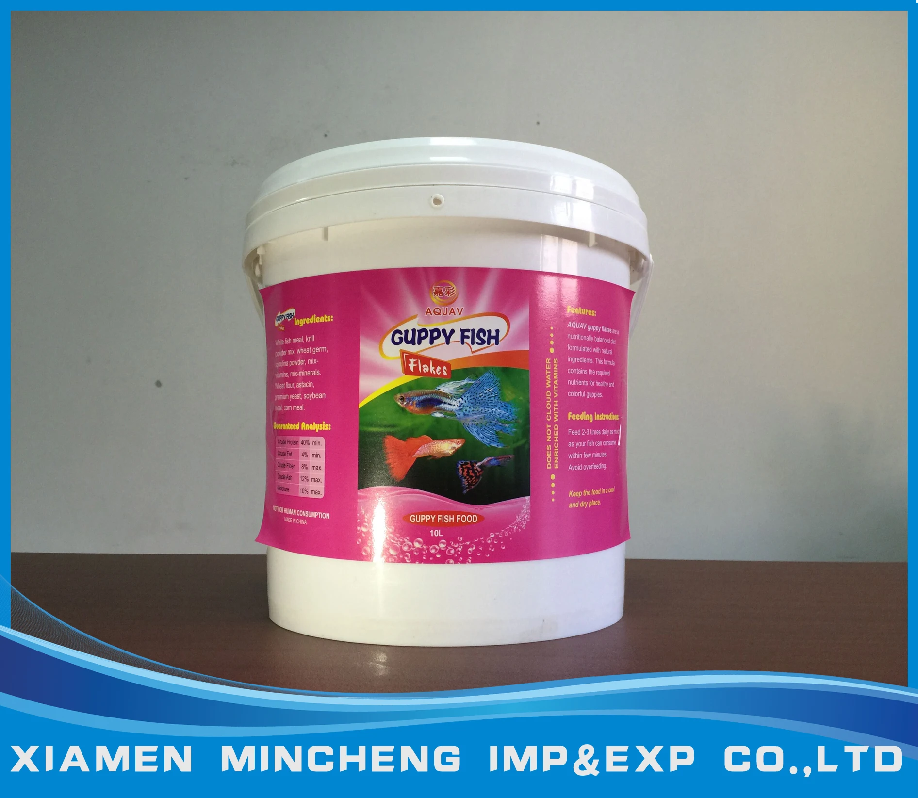 Поддержка по индивидуальному заказу с высоким уровнем питательных веществ содержанием белка Гуппи хлопья для рыбы