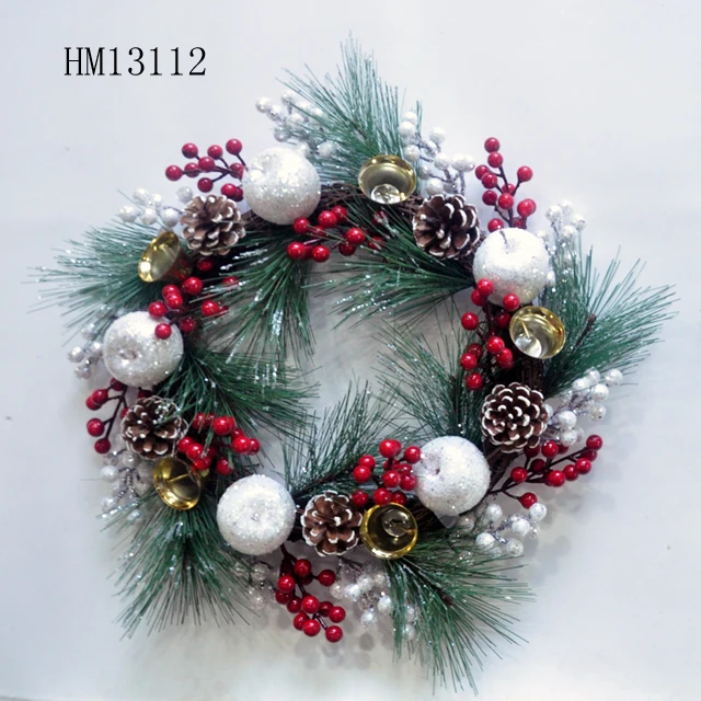 Christmas 2022  decoration customized artificial garland swag with red berries and snow effect