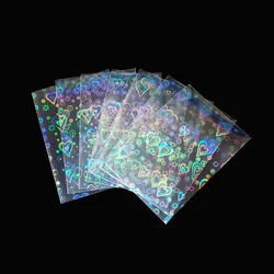 500pcs 61x88mm Holographic Sleeves Soft Card Sleeves Penny sleeves for KPOP Photo Board Game Card Trading game Card