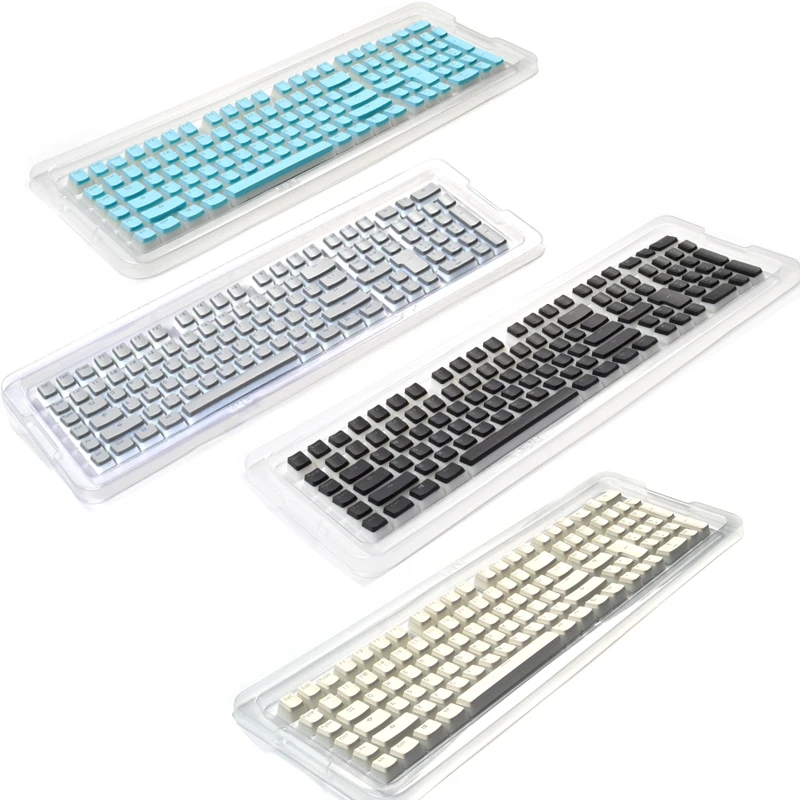 AFLION PBT OEM 108 Keys Pudding Keycaps For Cherry MX  Mechanical Keyboard RGB Gamer Keyboards Blue Black Brown Black Switch