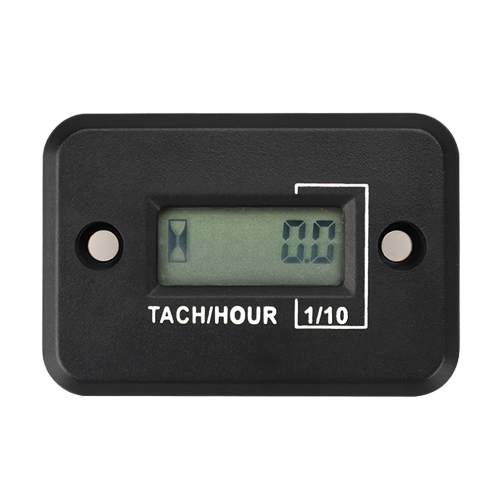 XINGQIU Portable Digital Tach Hour Meter Gauge LCD for 4 Stroke Gas Engine Offroad Panel Hour ATV Motorcycle Generator Bike