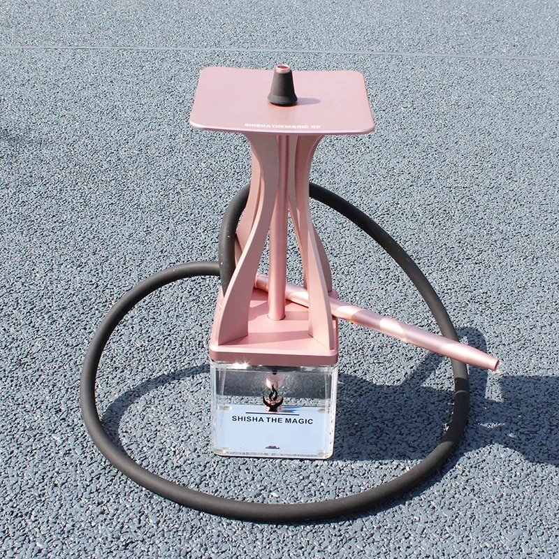 Modern Russian German Golden Shesha Hookah Portable Narguil Khalil Mamoon Acrylic Hookah