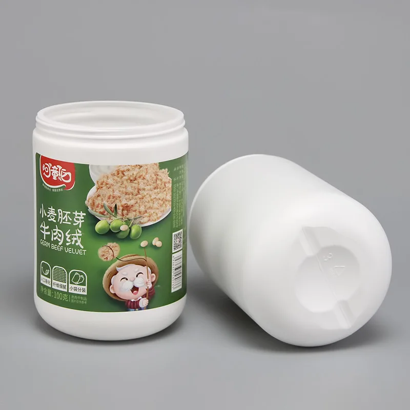 Customized Size PE Plastic Fitness Crowd Candy Capsule wholesale plastic bottle protein powder jar 32oz for Packaging Use