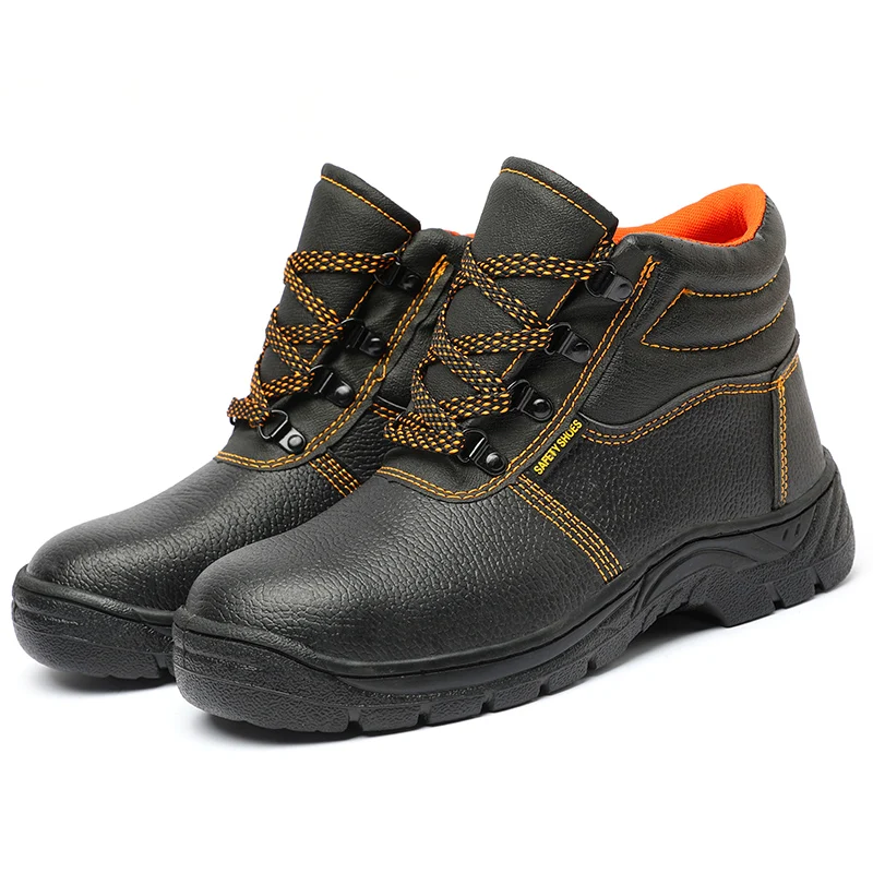 CE oil water resistant anti slip work shoes steel toe puncture proof men industrial construction safety shoes boots S3
