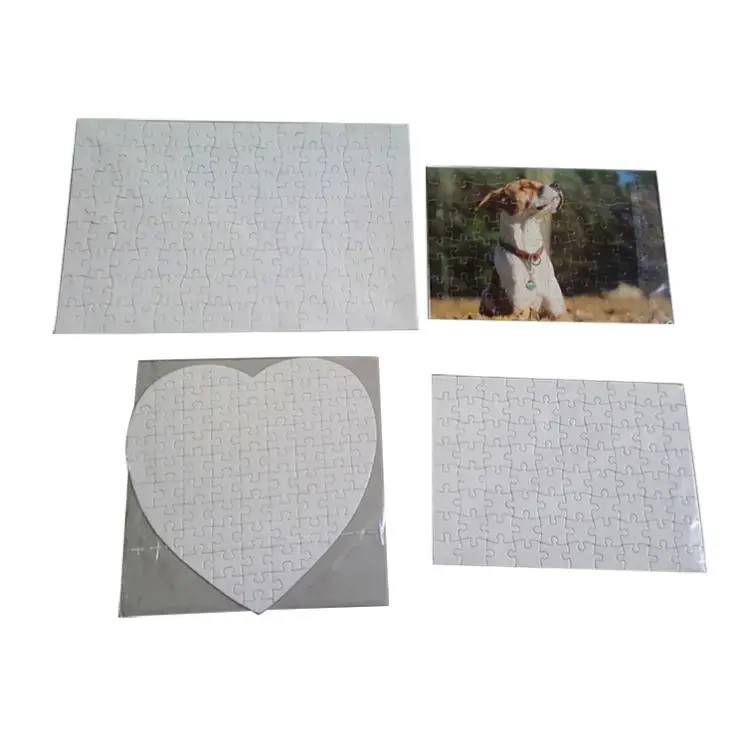 Wholesale customized factory a3 a4 a5 blank sublimation jigsaw puzzle Paper Cardboard Sublimation Custom Pattern Jigsaw Puzzle