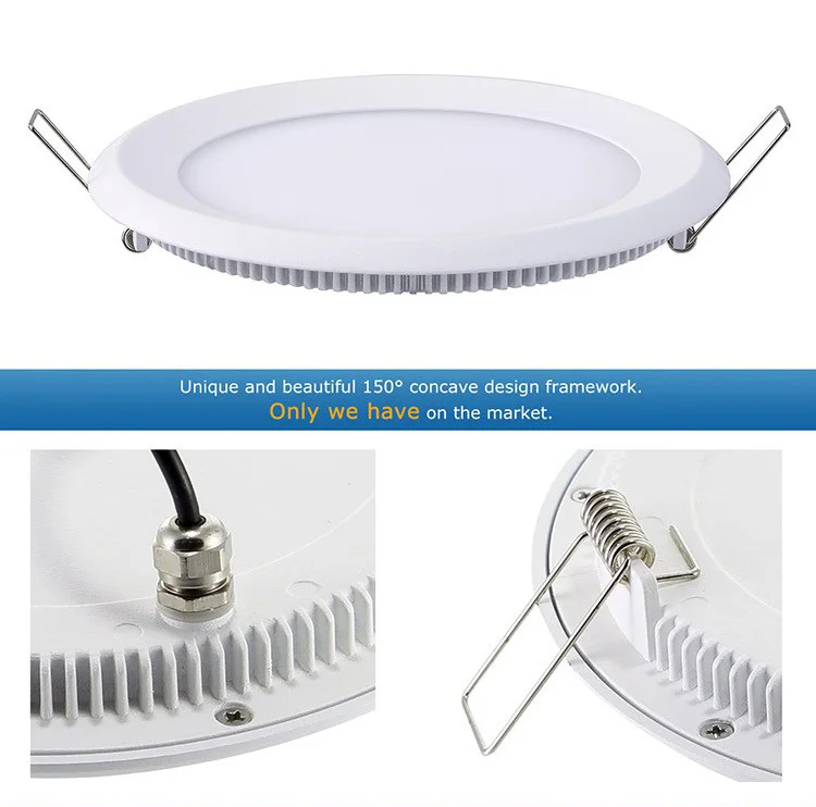 Good price waterproof ip44 ip54 ip65 20w flat led panel lamp recessed round ultra thin slim led ceiling panel light