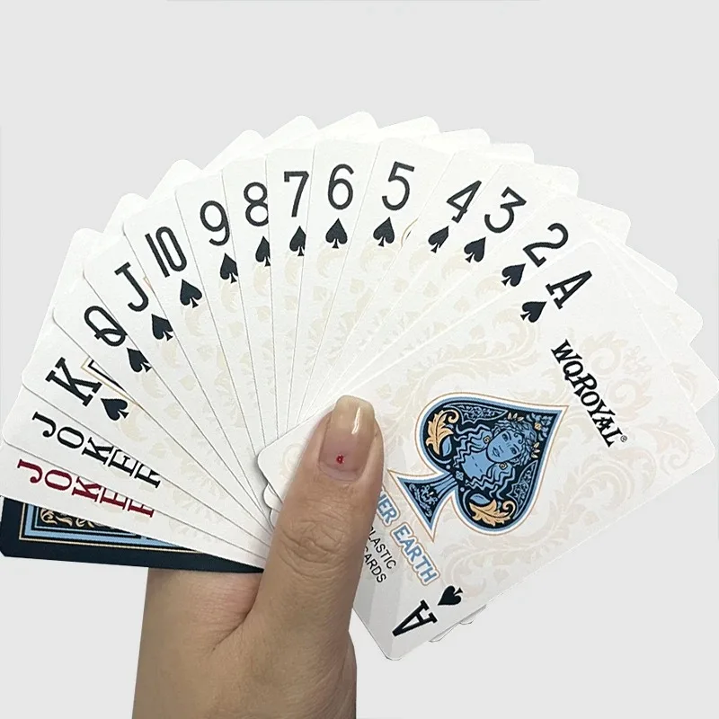 Custom Logo Printing Durable Classical German Black Core Luxury Poker Card Recyclable Eco-friendly 54 Paper Playing Cards