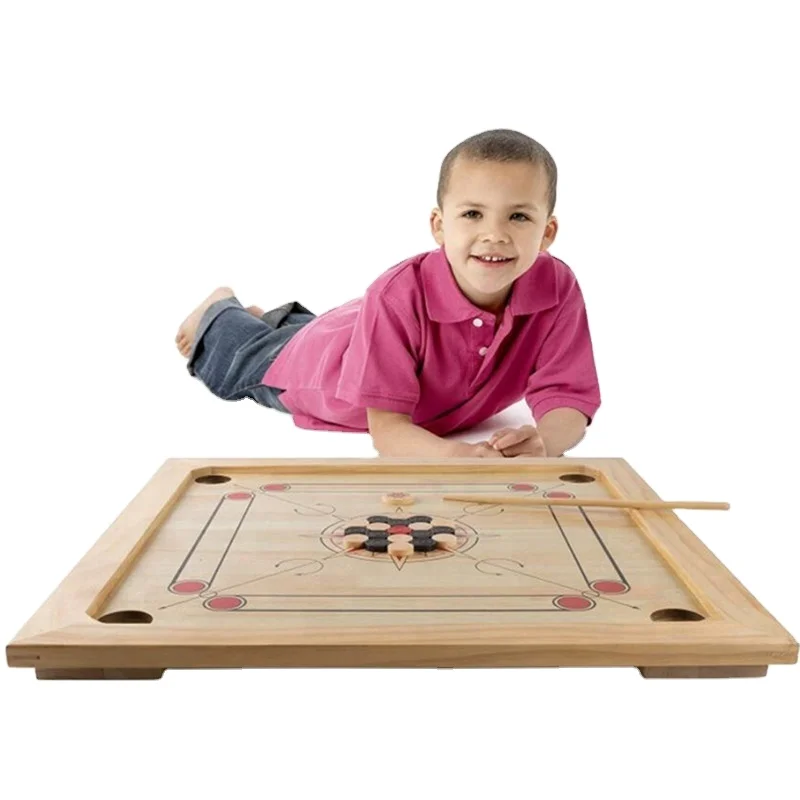  Большая деревянная настольная игра Carrom с монетами и страусами веселая семьей