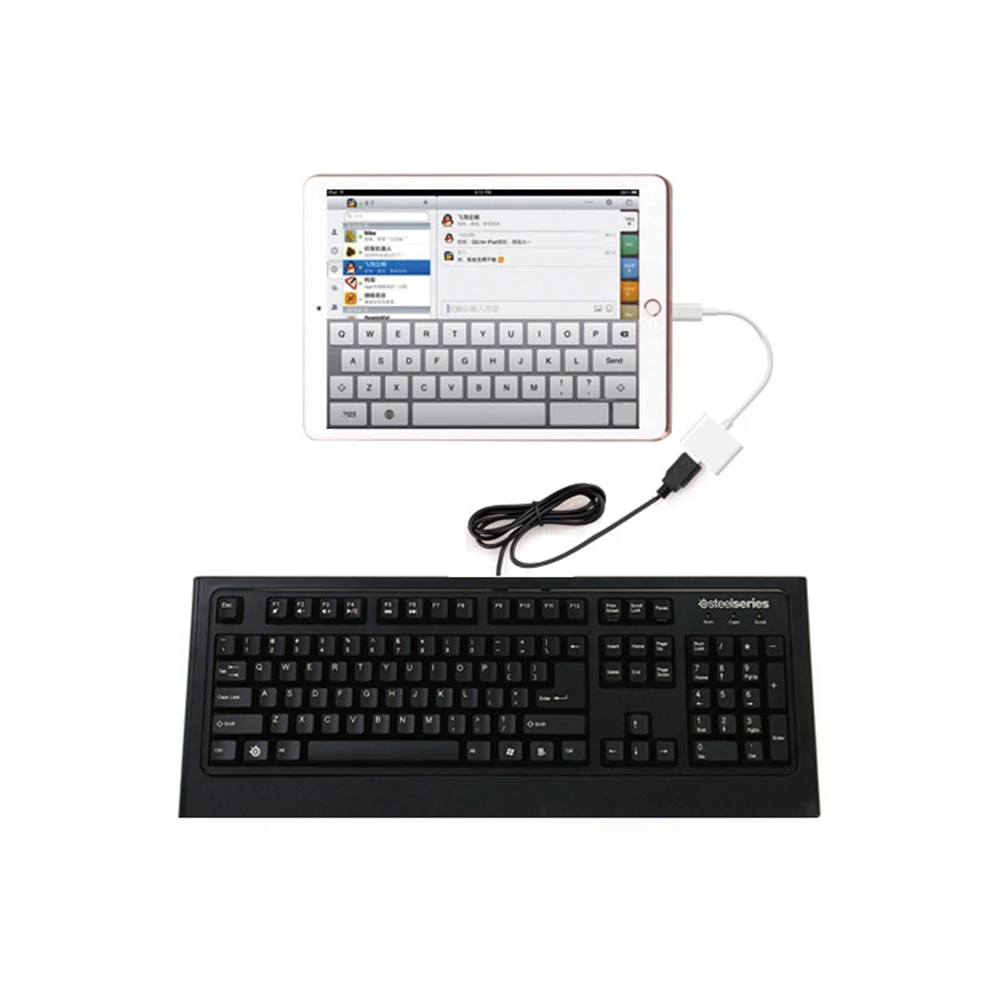 
 2019 обновленный 8-контактный адаптер для USB камеры OTG Кабельный разъем для iPhone 8 X XR 11 Max Pro для iPad Mini  