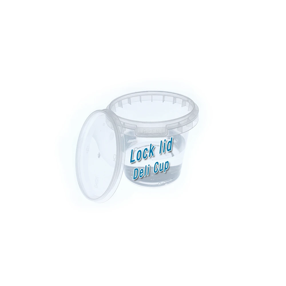 Disposable lunch slime small round deli containers with lid 16oz food clear plastic microwavable pp container